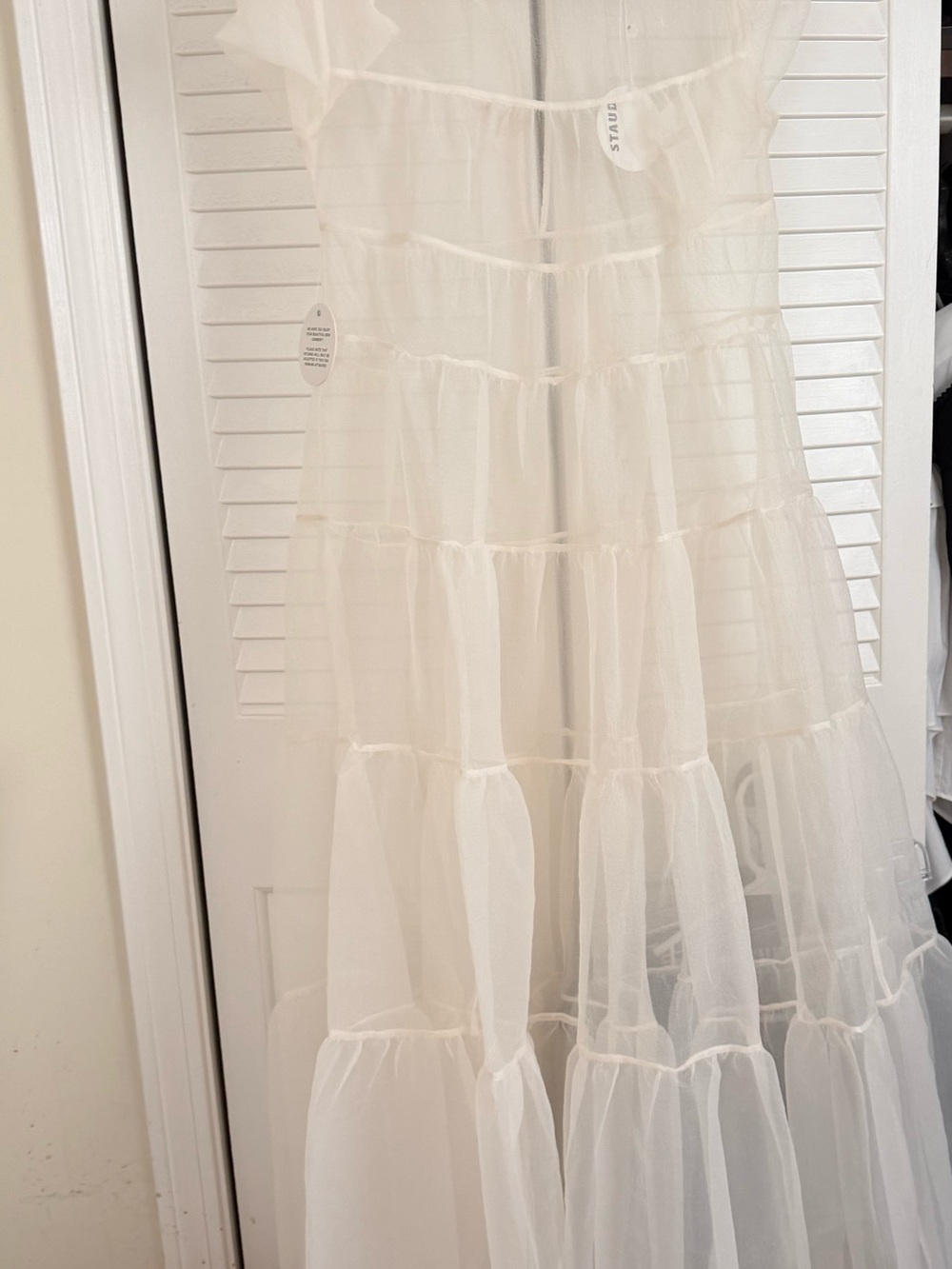 STAUD Sheer Tiered Maxi Dress in White
NWT - Picture 5 of 10